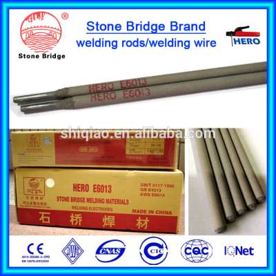 Stone bridge brand/hero brand welding electrode AWS E6013 welding electrode/welding rod e6013