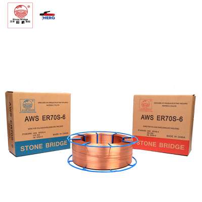 Factory direct supply stone bridge brand CO2 GAS shielded arc welding wire ER70S-6